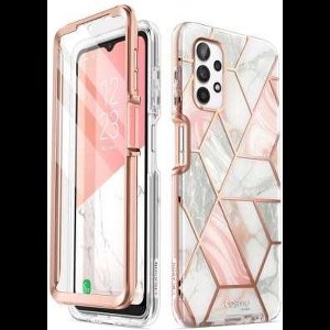 Geschikt voor Supcase - Samsung Galaxy A32 5G - Cosmo Hoes - Roze Marmer