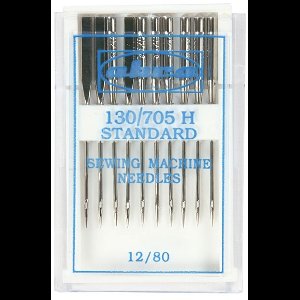 Naaimachine naalden zilver set 80 - 10 stuks voor creatief naaien.