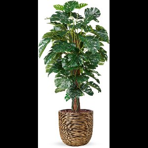 Kunstplant Monstera in planter ball Rib goud H170 cm