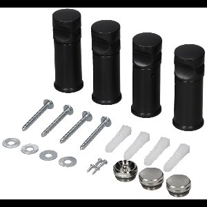 Elektrische badkamerradiator met verwarmingselement 900W 600x1500 mm Zwart mat gebogen Zijaansluiting & thermostaat Digitaal display LuxeBath