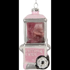 Clayre & Eef Kersthanger 6x5x11 cm Roze Glas