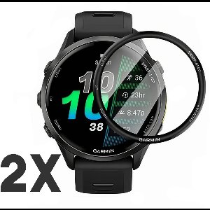 Screenprotector geschikt voor Garmin Forerunner 570 – 42 mm – 2-Pack - Volledige cover - Hoge kwaliteit screen protector – PMMA – 42mm – 2 stuks - TechDefend