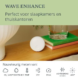 RFWR® Binnenluchtkwaliteitsmonitor voor CO2, VOC, vochtigheid, temperatuur, druk, geluid en licht - Verbetert slaapomstandigheden en concentratie in thuiskantoren