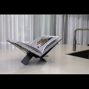 XEMM Boekenstandaard - Boekenhouder - Salontafelboek - 32 x 20 x 15,5 cm - Metaal - Zwart