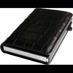 VEXON Ultra Slim Prive Wallet - Portefeuille Heren met Pasjeshouder - Kleine Portemonnee Dames - RFID Card Holder - 7 Pasjes + Briefgeld - RFID Creditcardhouder - Pasjeshouder Mannen & Vrouwen - Pasjeshouder Uitschuifbaar - Kaarthouder - Zwart