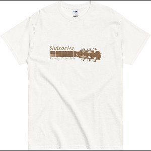 Guitarist is My Day Job T-shirt - Gitaar Liefhebber Cadeau - Dames Heren - Wit - M