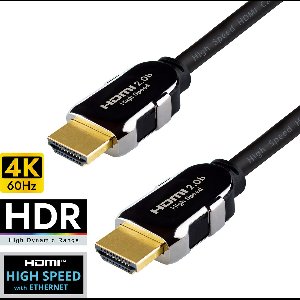 Qnected® HDMI 2.0b kabel 5 meter - High Speed with Ethernet - 4K 60Hz Ultra HD & 1440p 144Hz - 18 Gbps - ARC - PS4, Xbox One X & S - Jet Black