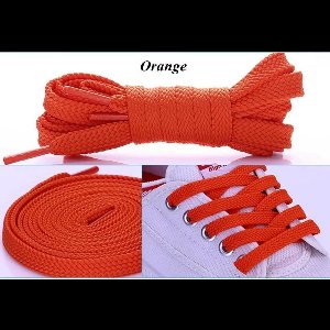 Schoenveters | plat | 100cm | oranje