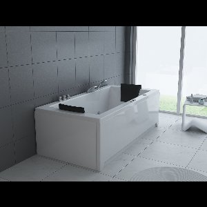 Haviklux Massagebad - 1 à 2 Persoons -183x90 cm - 20 jets - Wit