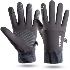 Waterdichte Touchscreen Fietshandschoenen - Antislip & Winddicht - Winterhandschoenen Sport - grey - Maat XXL