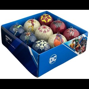 Kurt S. Adler kunststof kerstballen mix - dc comics 6cm multi 9 stuks