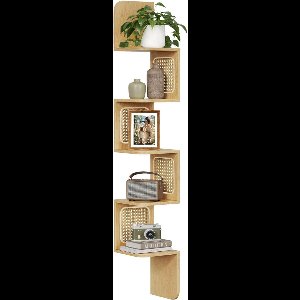 White-Label® Houten Plank Wandmontage - Hoekrek Display - Hoekplank - Wandplank