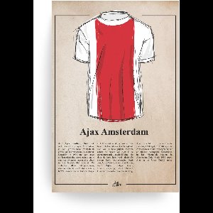 Het Amsterdam shirt - Meerdere kleuren - Poster 80 x 120 cm Z