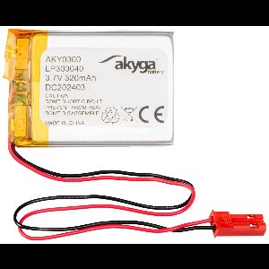 Akyga LP303040 Accupack Batterijgrootte: Speciaal LiPo 3.7 V 320 mAh