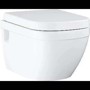 Grohe Euro Ceramic - Hangend toilet met softclose wc bril, rimless, alpine wit 39703000