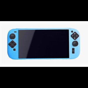 Silicone Bescherm/Grip Hoes Skin + Screenprotector geschikt voor Nintendo Switch 2 - Blauw