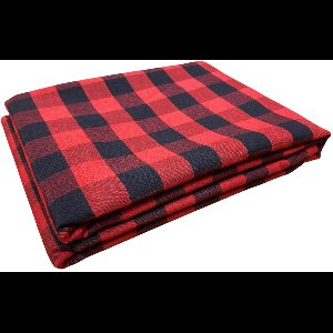 Tafelkleed Montana – 140 x 360 - Rood/Zwart Ruit – Houthakkersstijl