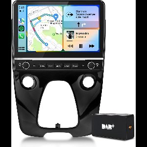 Junsun Quad-Core autoradio voor Peugeot 108/ Citroen C1/ Toyota Aygo- Draadloos CarPlay, Android Auto, DAB, Android 15, multimediaspeler, 2GB+64GB