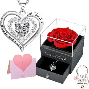 Echte rozen in luxe doos - Eeuwige rozen als cadeau voor vrouwen - Eindeloze bloem met geconserveerde rozen voor speciale gelegenheden.