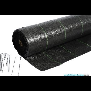 Worteldoek 5,25 breed x 25 meter lang + 100 stuks gratis gronddoekpennen totaal 131,25 M2 Maatwerk worteldoek