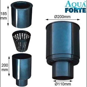 AquaForte drijvende skimmer 190mm (met korf)