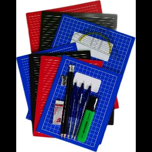 Schoolspullen Middelbare School - Onderbouw Pakket Standaard - Pennen, schoolschriften, geodriehoek, markeerstiften en meer.