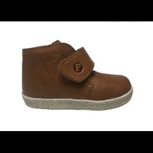 Falcotto grote velcro effen lederen sneakers Conte cognac wit mt 20