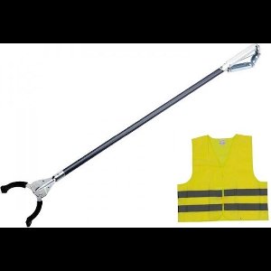Flora afvalgrijper met kunststof bekken 75 cm met GRATIS veiligheidsvest. Grijper van top kwaliteit.