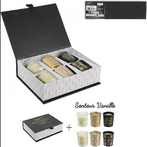 Verjaardag cadeau vrouw - Prachtige geurkaarsen met liefdeteksten - geschenkdoos zwart / goud - Cadeaupakket Vrouwen