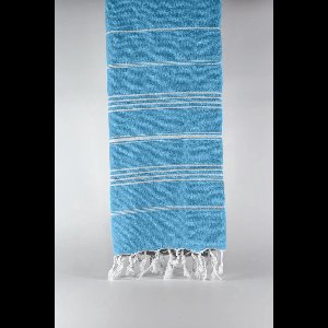 Kadyanda – Turkse hamamdoek – 100x180 cm – katoen – licht & sneldrogend – blauw