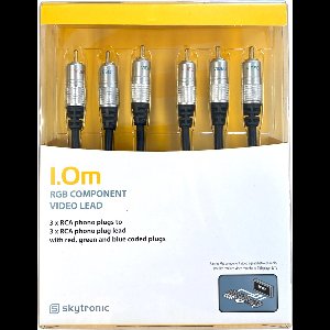 R/G/B Videokabel 2 x 3 RCA Pluggen - 1 Meter