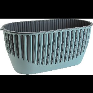 1+1 Piano bloembakken salie groen Serinova met waterafvoer balkonbakken 32cm