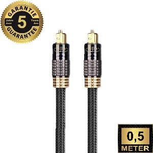 Ripa Connected Toslink Audio Kabel - 0,5M - Optische kabel - Optical naar Optical - Reciever