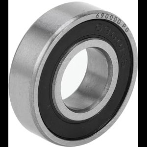 6900DD Deep Groove Ball Bearings P0 10x22x6mm Lubricated Bearings Double Rubber Seal Black Silver Tone Scooter Skateboard Wheel