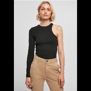 Urban Classics - Organic Stretch Asymmetric Bodysuit - 4XL - Zwart