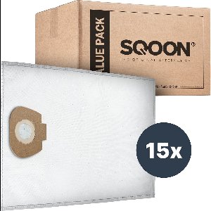SQOON® Stofzuigerzakken Geschikt voor Nilfisk Alto / WAP / KEW AERO 20/25 Makita VC2010 / VC2512 / VC3011 - 15 Stuks