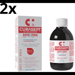 Curasept ADS DNA Relief Pro Mondspoelmiddel 0,20% CHX - 2 x 200 ml - Voordeelverpakking