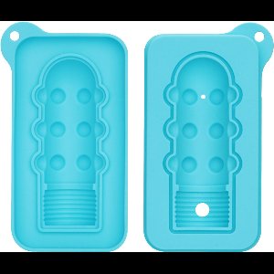 LoveToy - Siliconen IJsblokjesvorm - Mini Penis - Blauw