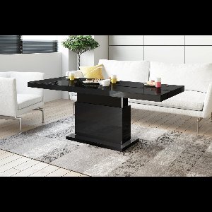 NoaHome Veroza Uitschuifbare & In Hoogte Verstelbare Salontafel Zwart Hoogglans