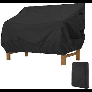 OIMG Tuinbankhoes - Waterdichte Tuinbankhoes - 224 x 83 x 84 cm - 4-zits tuinbankhoes - Beschermhoes Tuinbank - winddicht - scheurbestendig - Oxford-materiaal - Hoge kleurechtheid - UV-straling - zwart