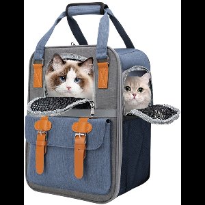MAGICSHE Reistas Kat - Hondenrugzak - Katten Vervoersbox Grote Kat - 41 X 30 X 21 Cm - Tot 7Kg - Transportbox Hond - Opvouwbaar, Waterdichte Oxford-Doek Blauw