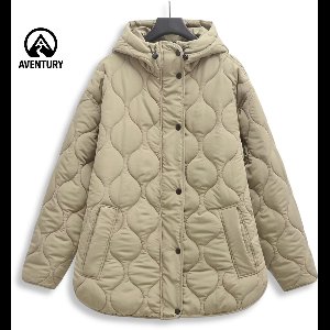 Quilted jas - Dames gewatteerde jas - Quilted puffer jas - Tussenjas - Khaki - XS