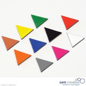 Sam Creative Whiteboard Magneten - Driehoek - 2x2x2 cm - Wit - 25 stuks