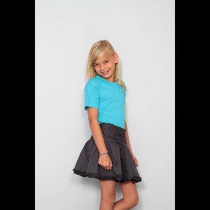 JHK Kinder t-shirt in Turquoise maat 3-4 jaar (104) - set van 5 stuks