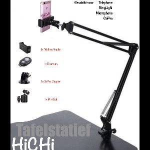 Camerastatief Smartphone Tripod Professionele Multifunctionele Standaard | Microfoon standaard | Standaard voor Smartphone | Tablet Statief | Mic Stand | Podcast | Vloggen Youtube | Universeel | iPad Statief | Tafel
