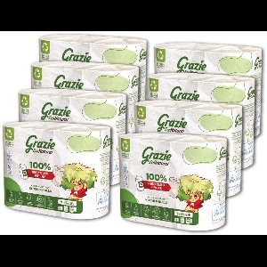 Grazie Natural -2-laags Keukenrolpapier van Drankkarton - 16 rollen