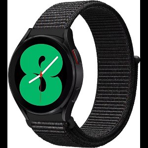 By Qubix Sport Loop nylon bandje - Zwart gemêleerd - Geschikt voor Xiaomi Mi Watch - Geschikt voor Xiaomi Watch 2 - Geschikt voor Xiaomi Watch S1 - S2 - S3 - S4
