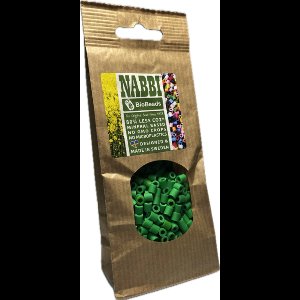 BioBeads van NABBI, groen, afm 5x5 mm, gat grote 2.5 mm, medium, 1000 stuk/ 1 zakje