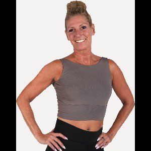 Namastae® Bh shirt | BH topjes dames volwassen | Yogakleding | Bh shirt | Taupe | Maat 38 | Maat M