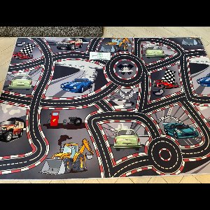 speelkleed antislip - racingfun - speeltapijt - 140 x 200 cm - speelmat - kindertapijt - wasbaar - anti slip